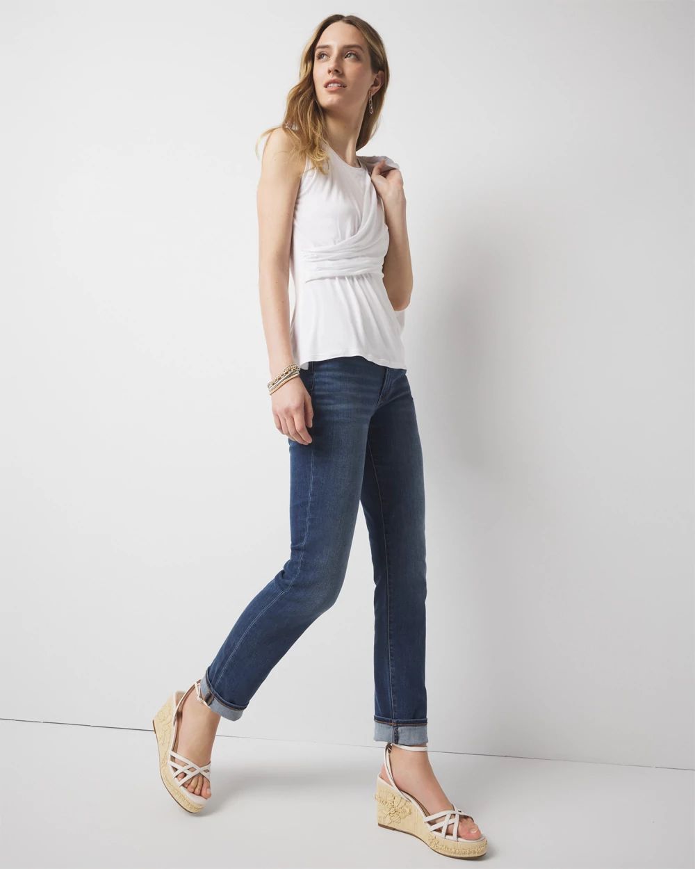 Pleated Wrap Tank Top | White House Black Market